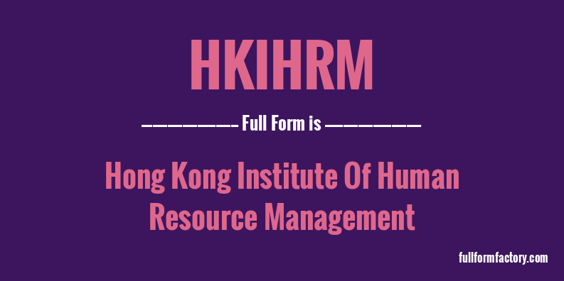 hkihrm-full-form