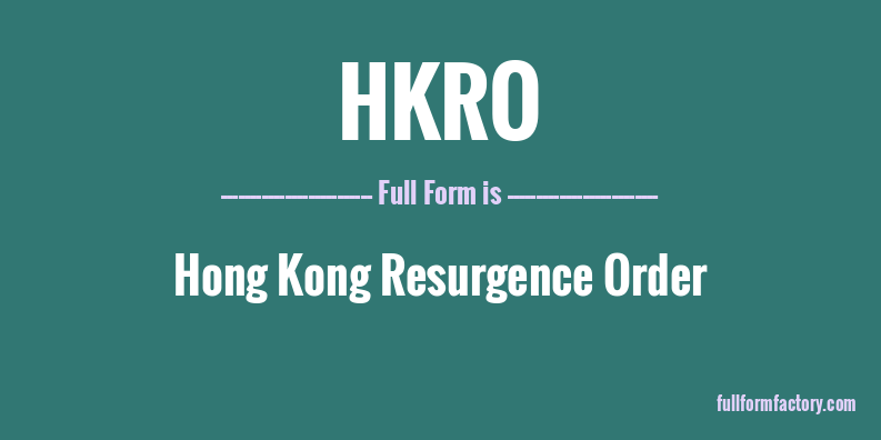 hkro-full-form