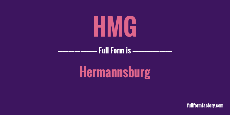 hmg-full-form