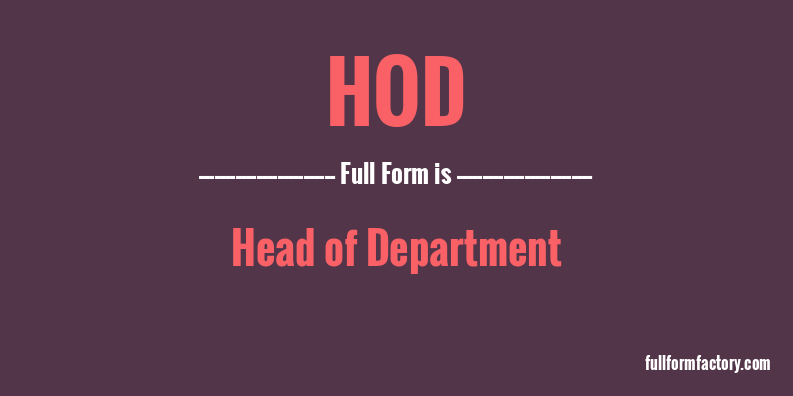 hod-full-form