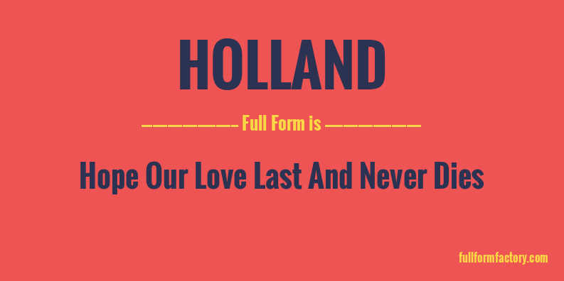 holland-full-form