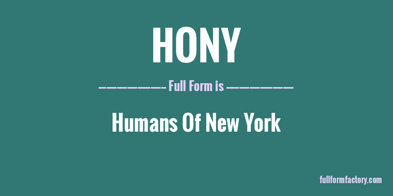 hony-full-form