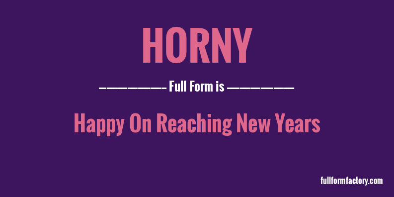 horny-full-form