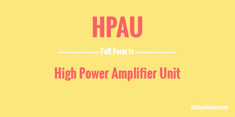 hpau-full-form