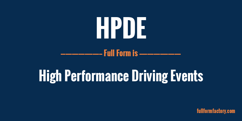 hpde-full-form
