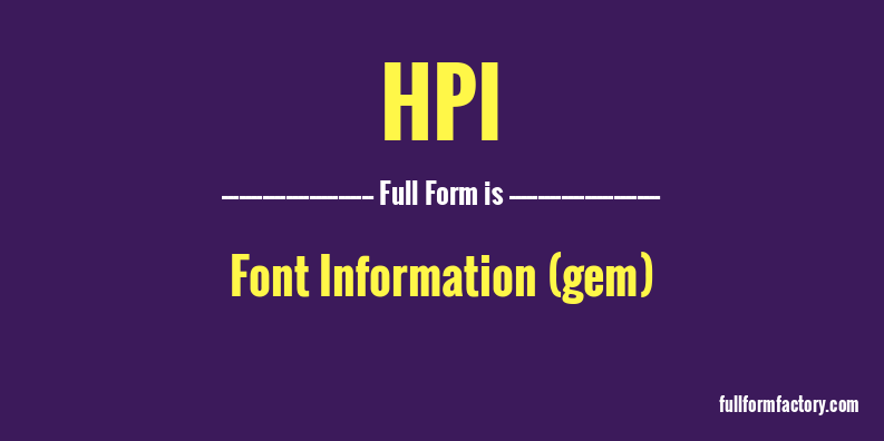 hpi-full-form