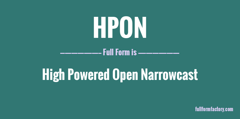 hpon-full-form
