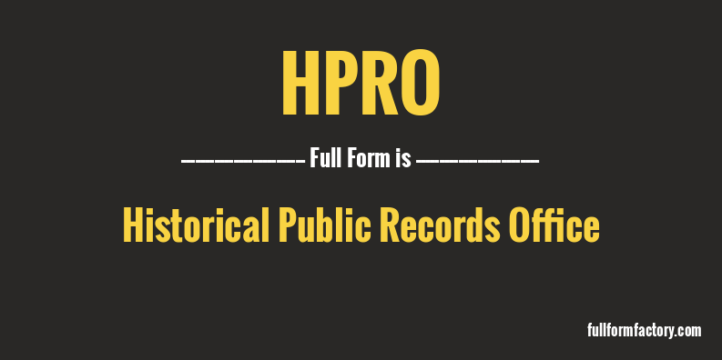hpro-full-form