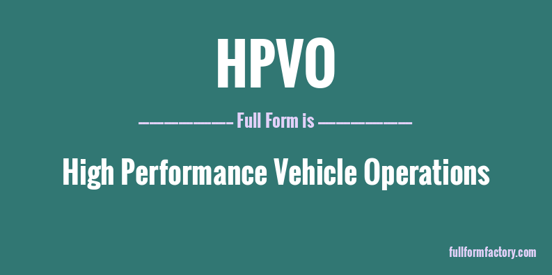 hpvo-full-form