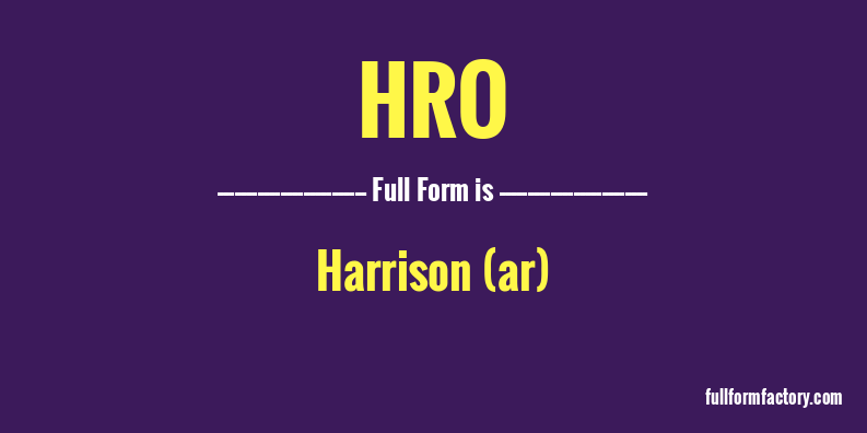 hro-full-form