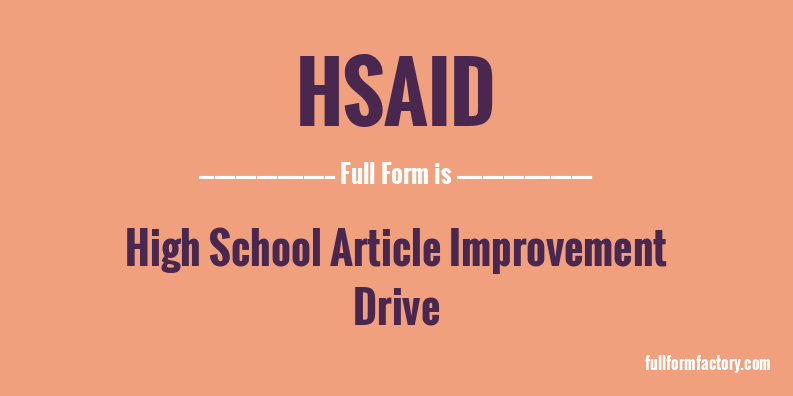 hsaid-full-form