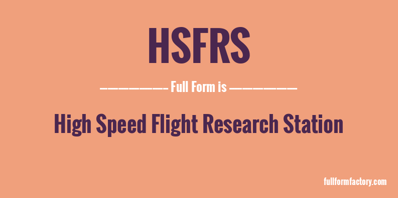 hsfrs-full-form
