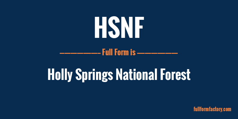 hsnf-full-form