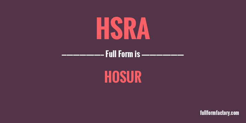 hsra-full-form