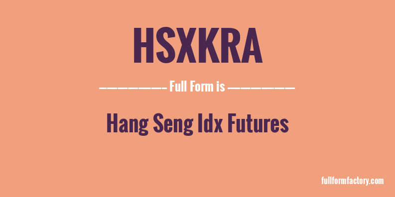 hsxkra-full-form