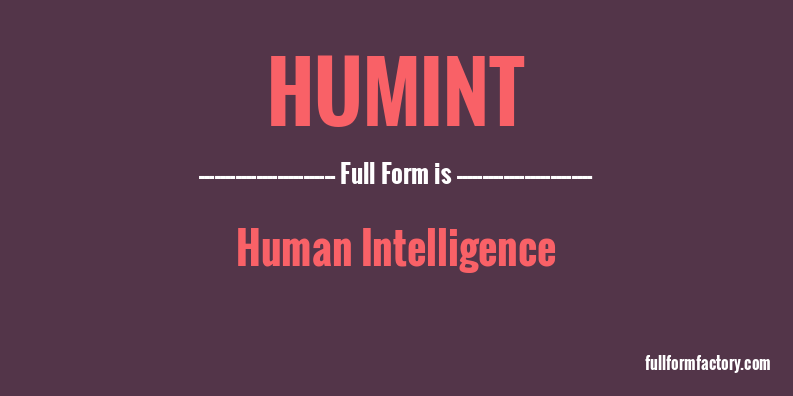 humint-full-form