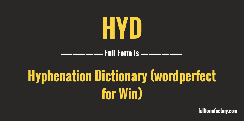 hyd full form in chat reply