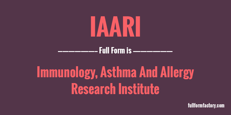 iaari-full-form
