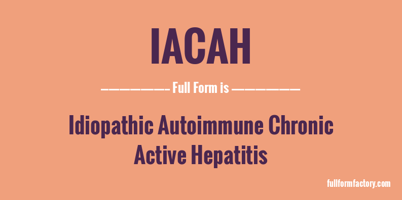 iacah-full-form