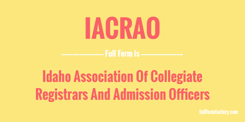iacrao-full-form