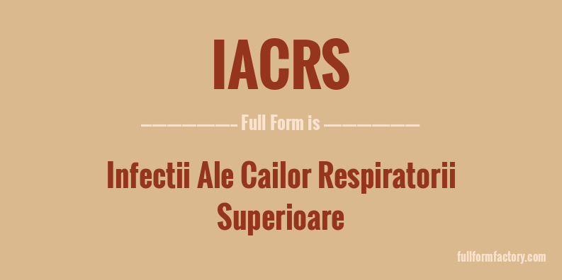 iacrs-full-form