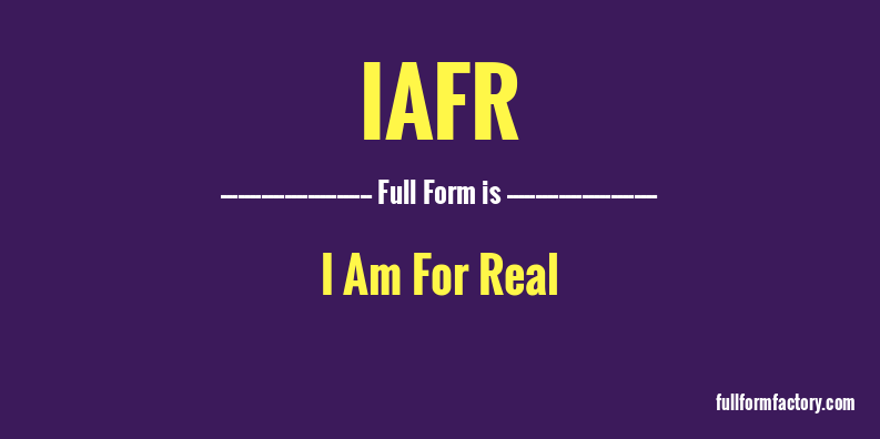 iafr-full-form