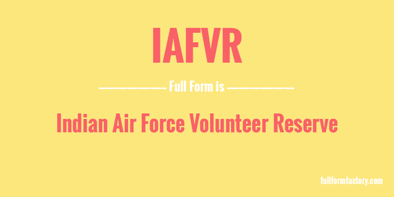 iafvr-full-form