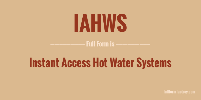 iahws-full-form