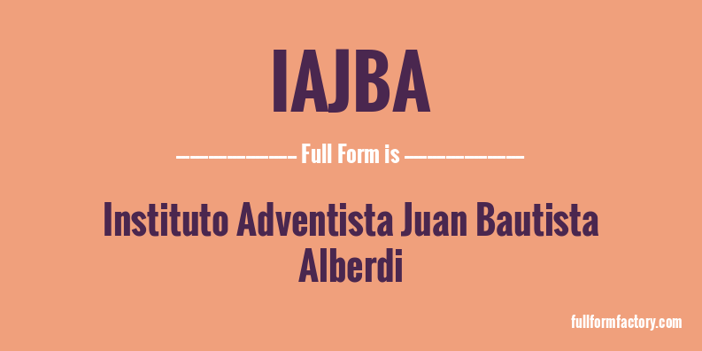 iajba-full-form