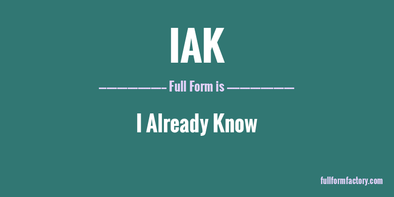 iak-full-form