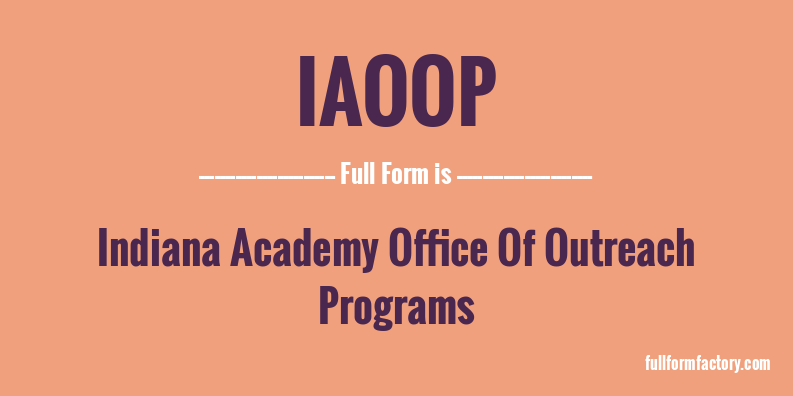 iaoop-full-form