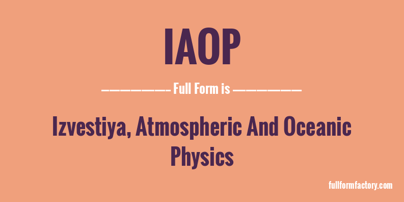 iaop-full-form