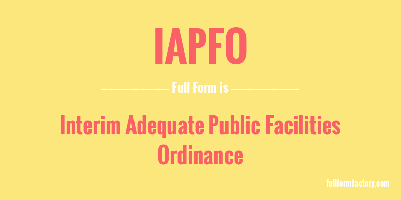 iapfo-full-form