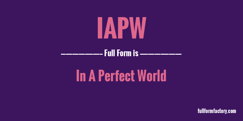 iapw-full-form