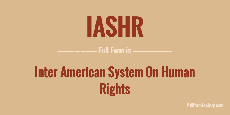 iashr-full-form