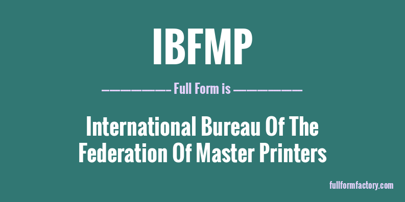 ibfmp-full-form
