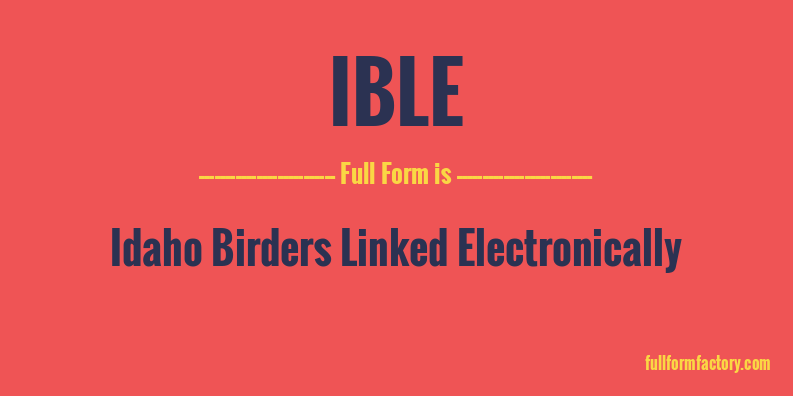 ible-full-form