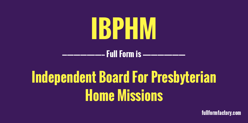 ibphm-full-form