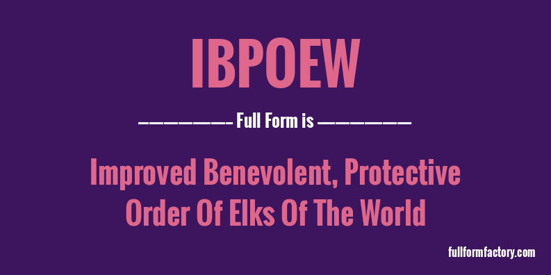 ibpoew-full-form