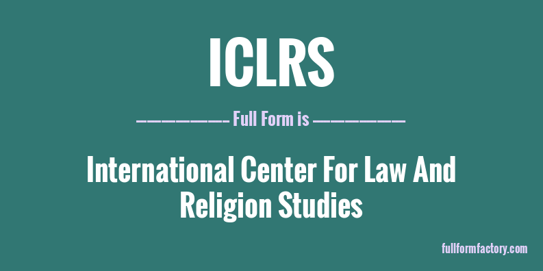 iclrs-full-form