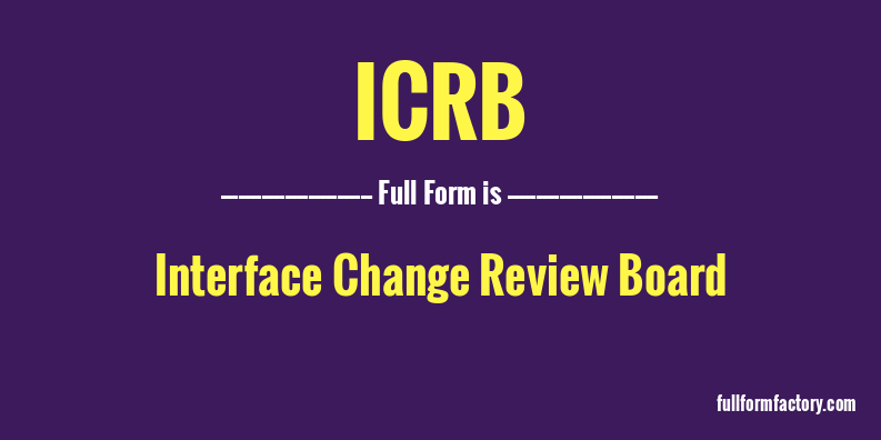 icrb-full-form