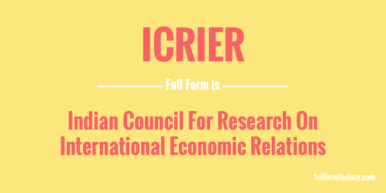icrier-full-form