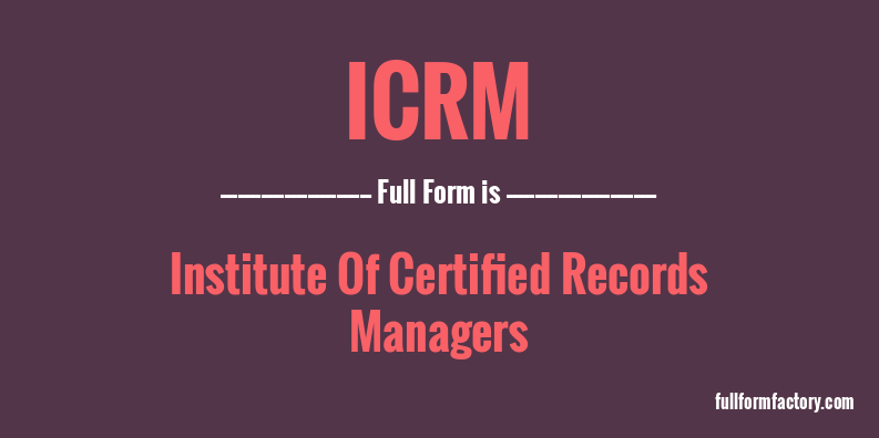icrm-full-form