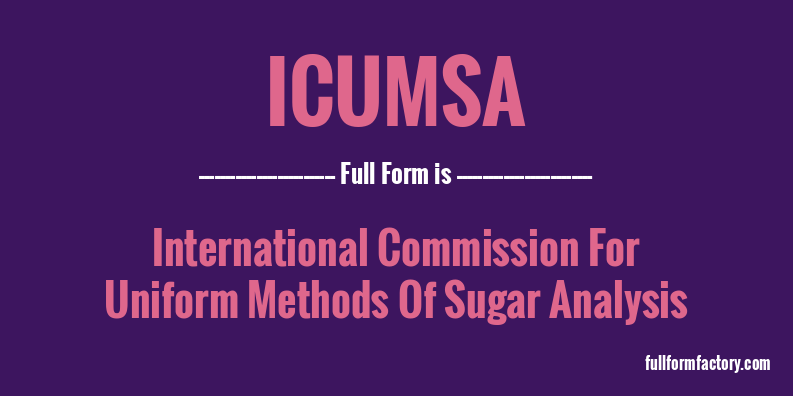 icumsa-full-form