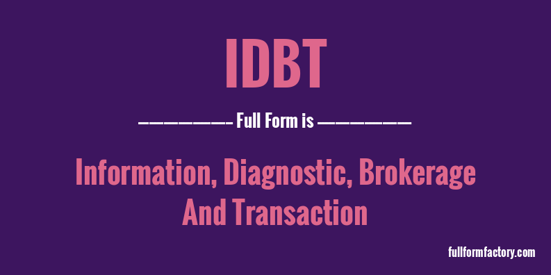 idbt-full-form