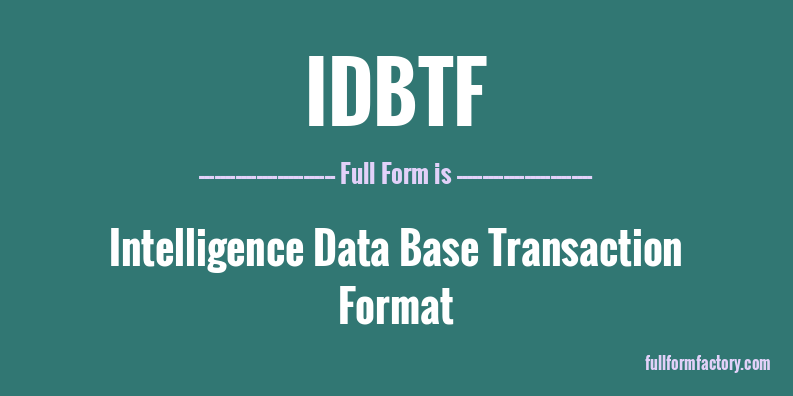 idbtf-full-form