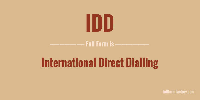 idd-full-form