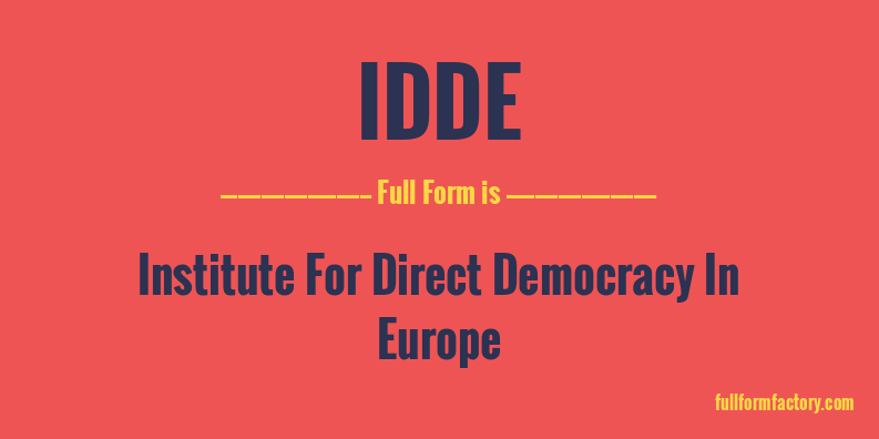 idde-full-form