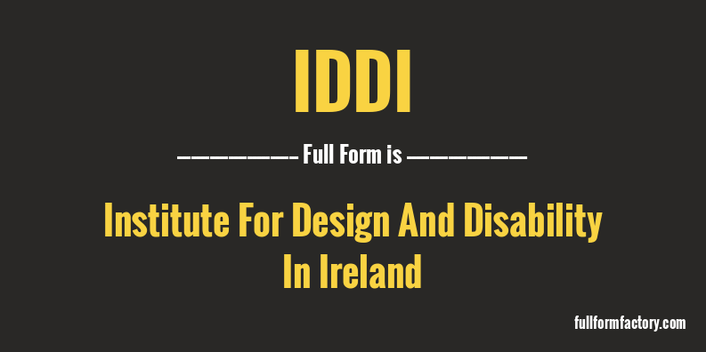 iddi-full-form