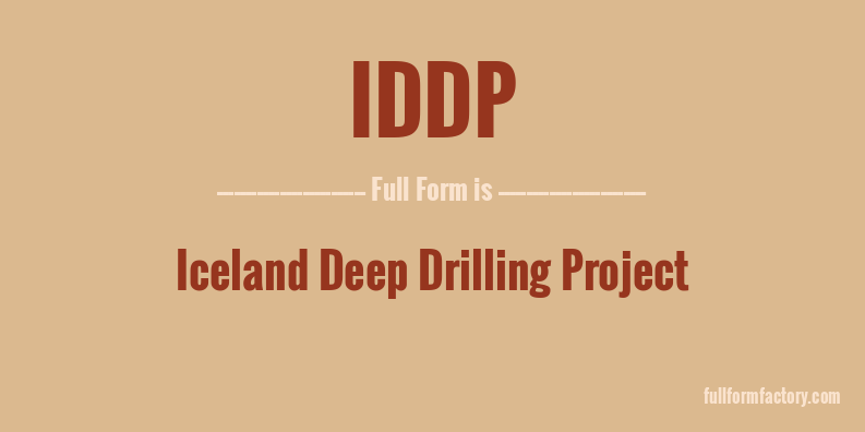 iddp-full-form